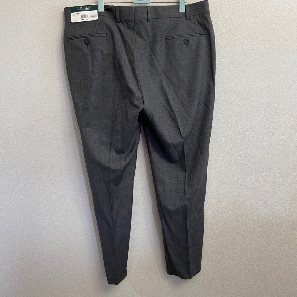 Lauren Ralph Lauren Men's 100% Wool Dress Pants Edgewood Gray 38x30(29) NEW READ - Picture 6 of 7